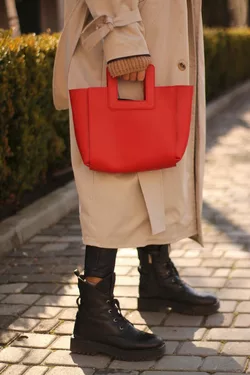 Gloria XS (Глория) маленькая с косметичкой гладкая - Красный Gloria XS (Глория) маленькая с косметичкой гладкая - Красный