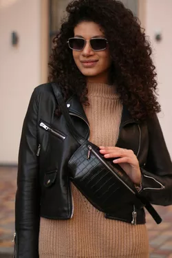 Бананка (кроко) - Черный Бананка (кроко) - Черный